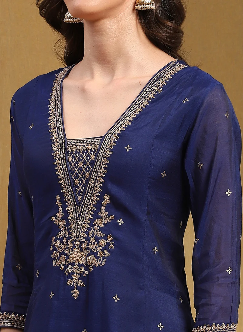 بيبا 2 Pcs Embellished Kurti & Dupatta Set
