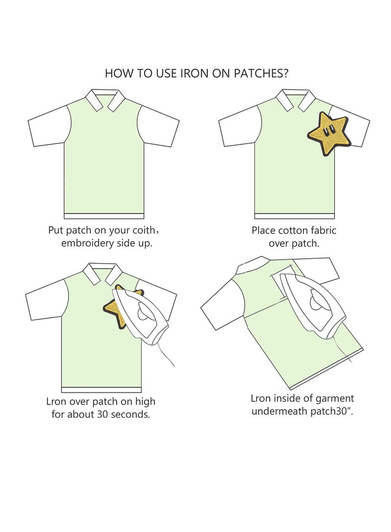 Zikra Cartoon Fashion Heart Embroidery Cloth Patch - Image 4