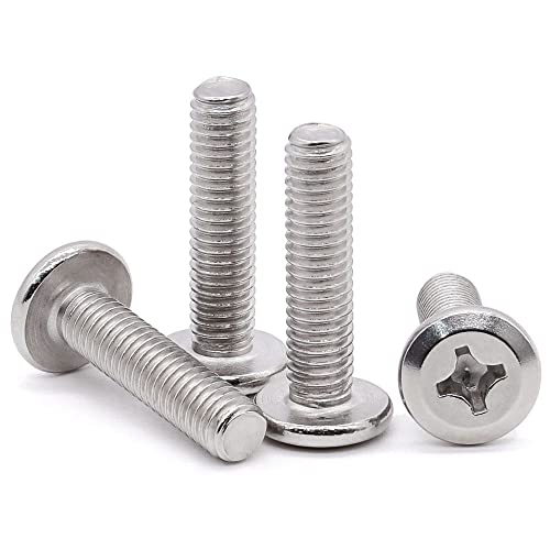 Glvaner (100 pcs) M3-0.5 x 20mm Binding Screws, Flat Round Head Phillips Drive Machine Screw 304 Stainless Steel 18-8 Full Thread, Furniture Screw Connection Bolt Screw - Image 5