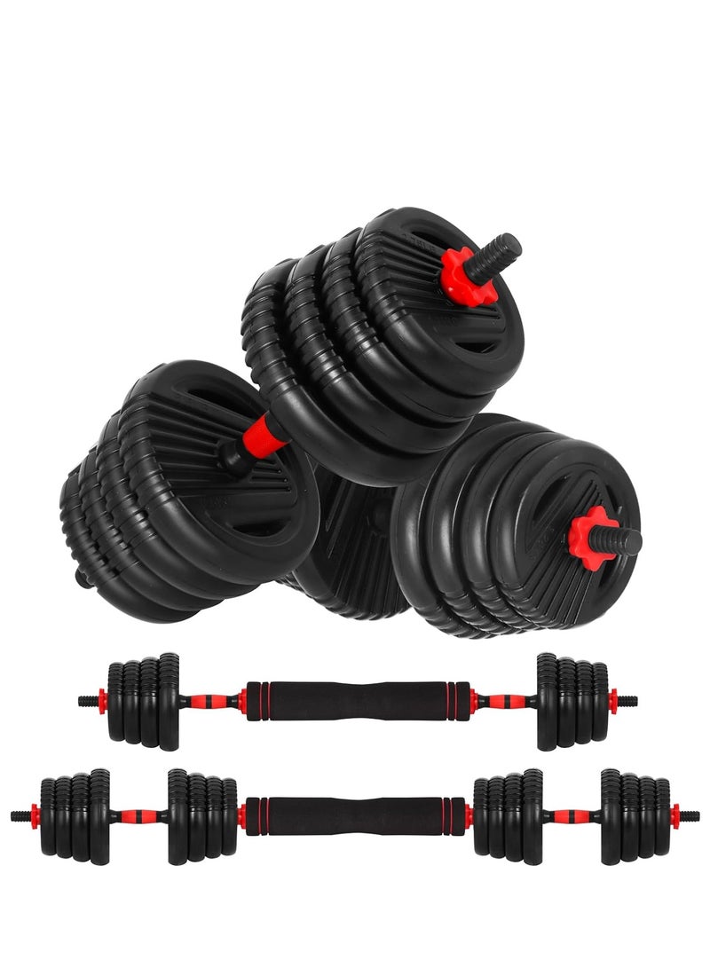 Maston 2 in 1 Adjustable Dumbbell Set with Barbell Bar, 10kg 20kg 30kg Dumbbell Set for Body Workout, Home Workout, Gym 33LB/44LB/66LB - Image 1