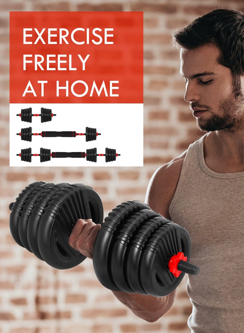 Maston 2 in 1 Adjustable Dumbbell Set with Barbell Bar, 10kg 20kg 30kg Dumbbell Set for Body Workout, Home Workout, Gym 33LB/44LB/66LB - Image 3