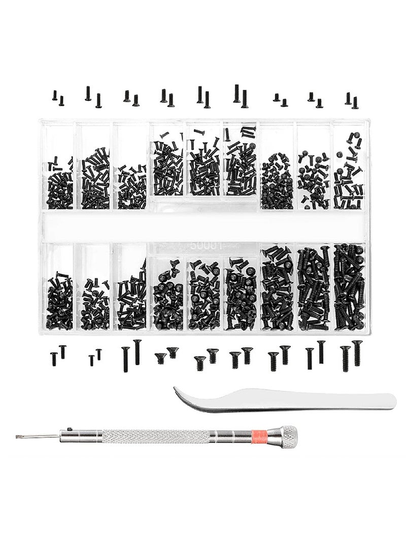 Yakumuz 630 Pcs Tiny Micro Repair Screw Kit Eyeglass Sunglass Repair Kit with Screwdriver for Repair Spectacles, Watch, Jewelry - Image 1