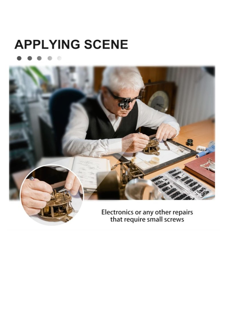 Yakumuz 630 Pcs Tiny Micro Repair Screw Kit Eyeglass Sunglass Repair Kit with Screwdriver for Repair Spectacles, Watch, Jewelry - Image 5