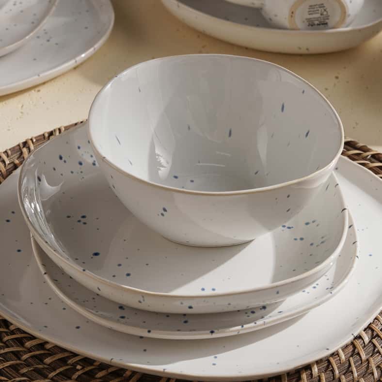 Pan Home طقم عشاء من 20 قطعة من الخزف - أبيض - Image 5