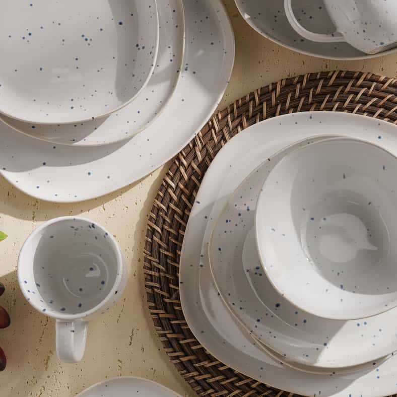 Pan Home طقم عشاء من 20 قطعة من الخزف - أبيض - Image 4