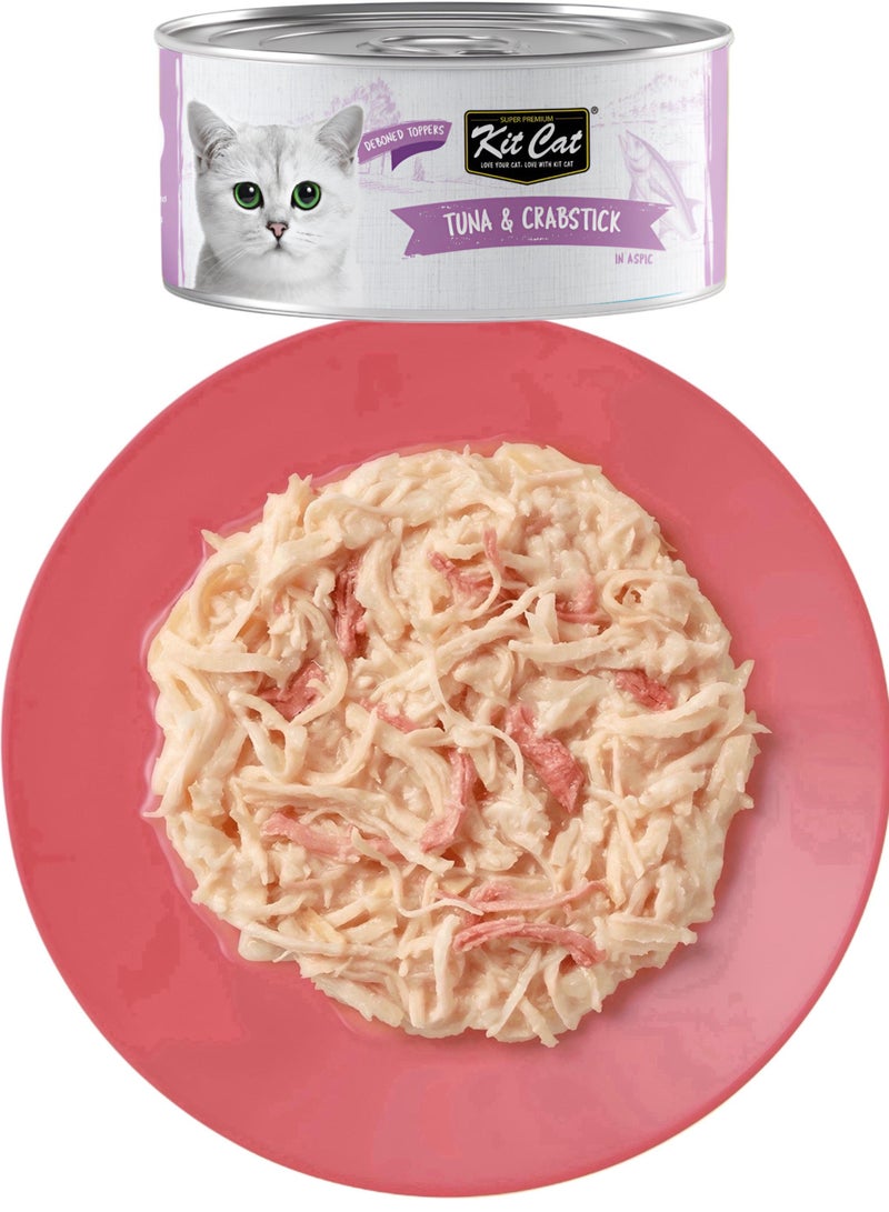 Kit Cat (24 packs) wet food with Tuna & Crab  flavor for small and large cats / 80 grams - Image 3