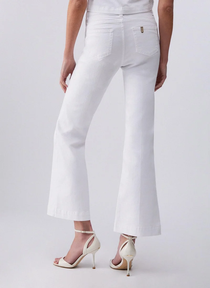 ليو جو High-rise trousers with buttons