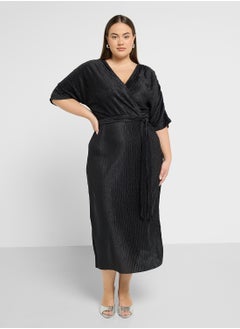 Vero Moda Curve Surplice Neck Belted Dress  - Image 1