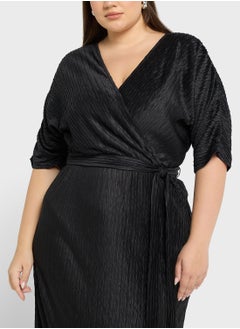 Vero Moda Curve Surplice Neck Belted Dress  - Image 3