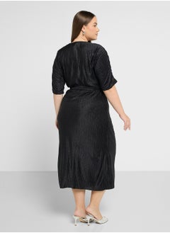 Vero Moda Curve Surplice Neck Belted Dress  - Image 2