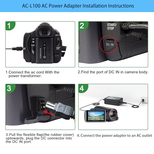 TKDY AC-L100 for Sony Handycam Camcorder Charger Cord Replace AC-L10A L10B L15A L15B L100A L100B L100C AC Adapter, fit for Sony Hi8 CCD- TRV128 TRV103 TRV130 TRV150 TRV108 TRV308 etc. - Image 4