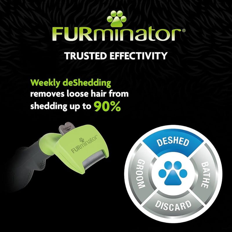 فورمينوتر أداة إزالة الطبقة السفلية من الفرو من FURminator للكلاب ذات الشعر القصير الصغيرة، وزن 4.5-9 كجم، طراز T691653 عمر خدمة طويل / يدوم طويلاً - Image 3