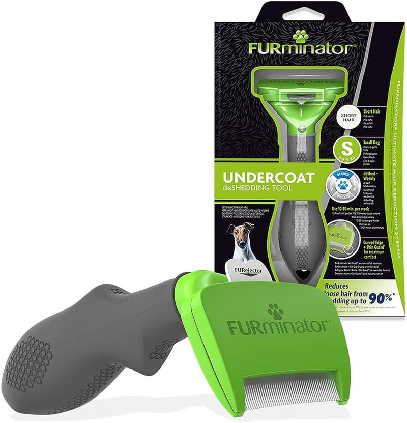 فورمينوتر أداة إزالة الطبقة السفلية من الفرو من FURminator للكلاب ذات الشعر القصير الصغيرة، وزن 4.5-9 كجم، طراز T691653 عمر خدمة طويل / يدوم طويلاً - Image 1