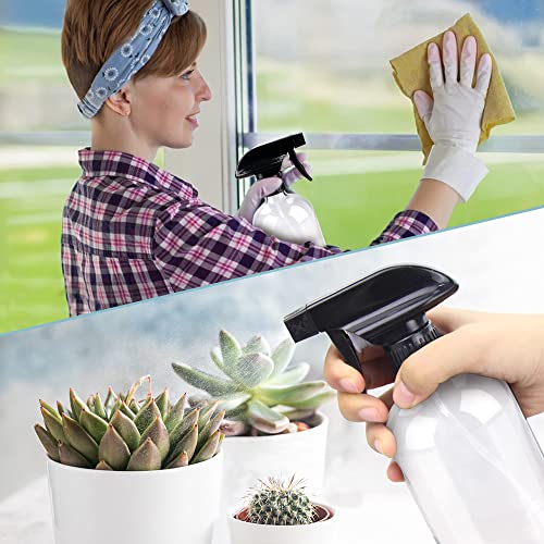 Bontip Glass Spray Bottle, Clear Glass Spray Bottle Set & Accessories Refillable for Plants Window Cleaners Aromatherapy Facial Hydration Watering Flowers Hair Care (2 Pack/16 oz) (Transparent) - Image 5