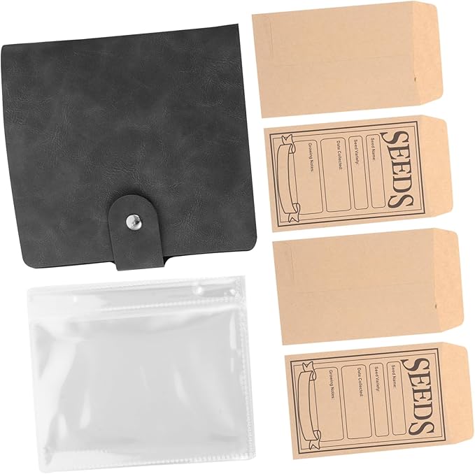 Garden Supplies Organizer Binder With Clear Storage Pockets Durable Black Cover - Image 1