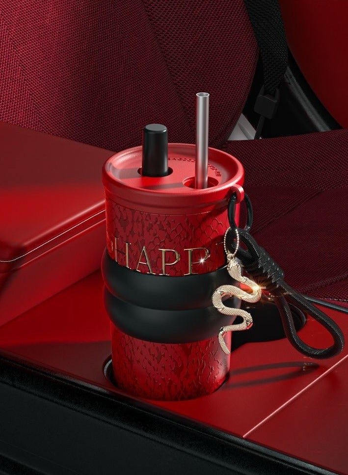 HAPPY Limited Edition Water Bottle for Adults u0026 Children 710ml - You can also keep your tea/coffee/juice outdoors/at home/school/office at any time to rehydrate(red) - Image 3