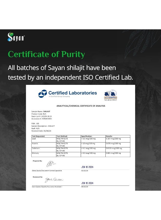Sayan Pure Shilajit Tablets, 1-2 Month Supply, Organic 60 Drops, Fulvic Acid & Trace Minerals Supplement for Immune Support, Natural Liver Detox, Energy Boost, Genuine Black Resin Mineral Pitch - Image 5