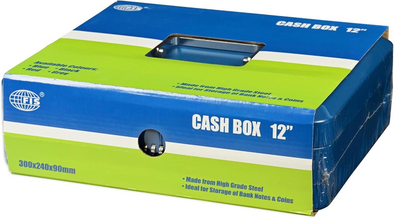 FIS Cash Box with Number Lock, 12-Inch Size, Blue - Image 2
