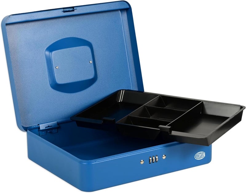 FIS Cash Box with Number Lock, 12-Inch Size, Blue - Image 5
