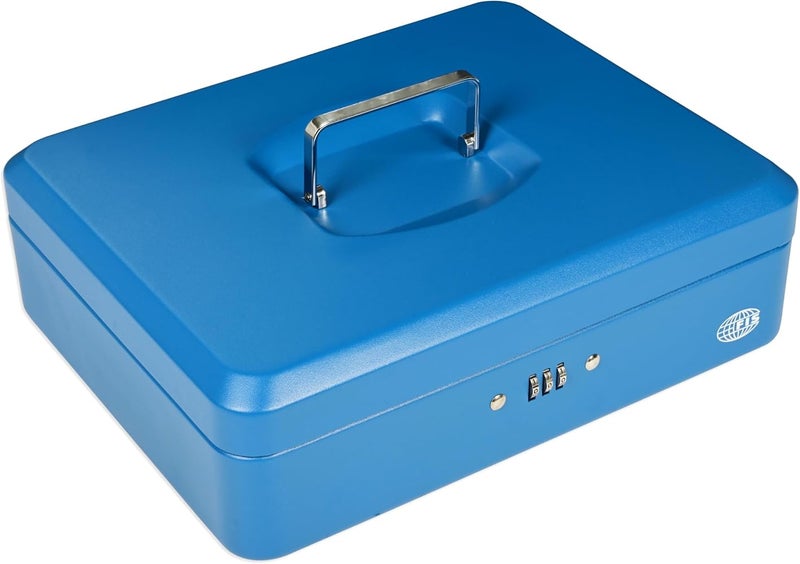 FIS Cash Box with Number Lock, 12-Inch Size, Blue - Image 4