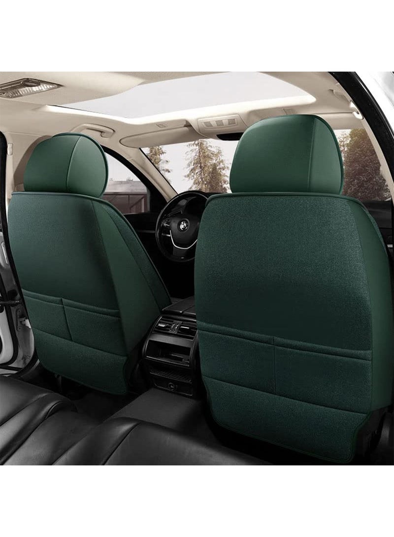 LIMOS Car Seat Covers Full Set Universal Flax Spring and Summer Automotive Vehicle Cushion(Green) - Image 5