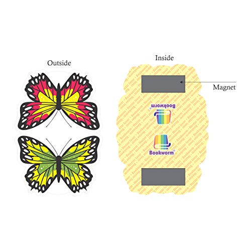 BOOKWORM Butterfly Series Profile Cut Magnetic Bookmark | Gift for Readers and Book Lovers | Set of 10 - Image 4