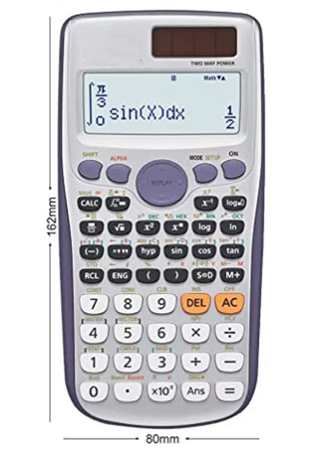 آلة حاسبة علمية نقطية LEXIN FX-991ES Plus باللون الأبيض