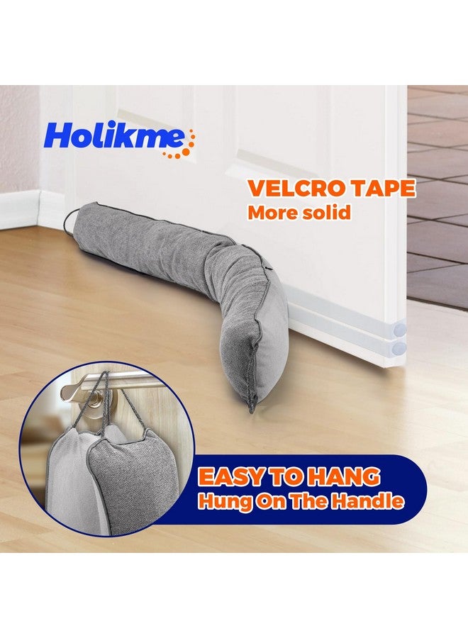 Holikme Holikme Weighted Door Draft Stopper, Heavy Duty Under Door Draft Blocker Bottom Door Seal Noise and Air, Door Guard Saving Energy, Grey  - Image 4