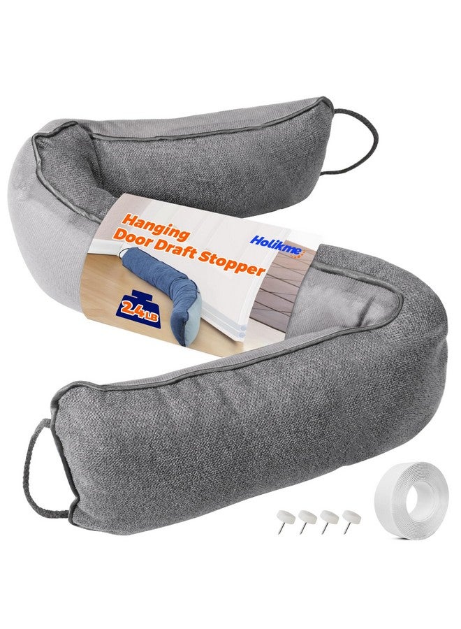 Holikme Holikme Weighted Door Draft Stopper, Heavy Duty Under Door Draft Blocker Bottom Door Seal Noise and Air, Door Guard Saving Energy, Grey  - Image 1
