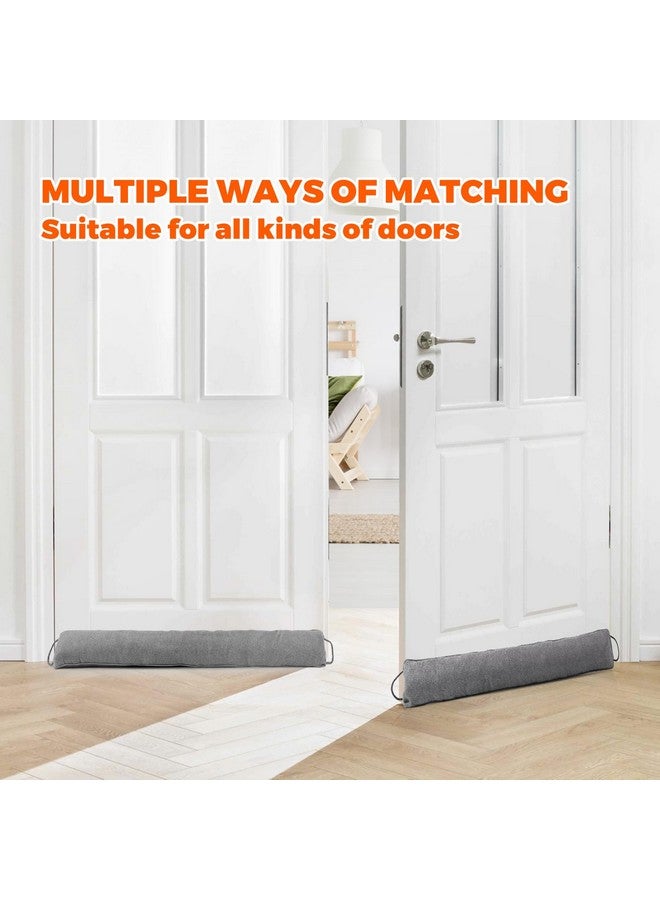 Holikme Holikme Weighted Door Draft Stopper, Heavy Duty Under Door Draft Blocker Bottom Door Seal Noise and Air, Door Guard Saving Energy, Grey  - Image 5