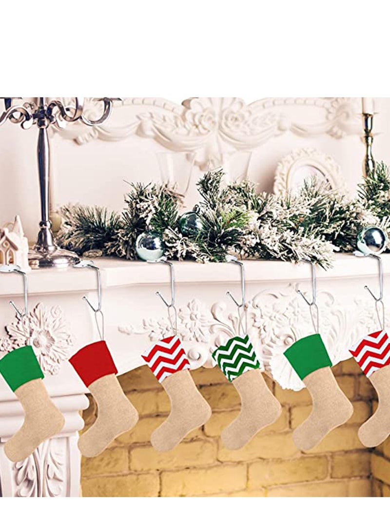 Hook Hanger Metal, Bag Safety Hang Grip Clips Mantel Hooks Stocking Holders Stockings Clip for Table Party Decoration, Silver - Image 3