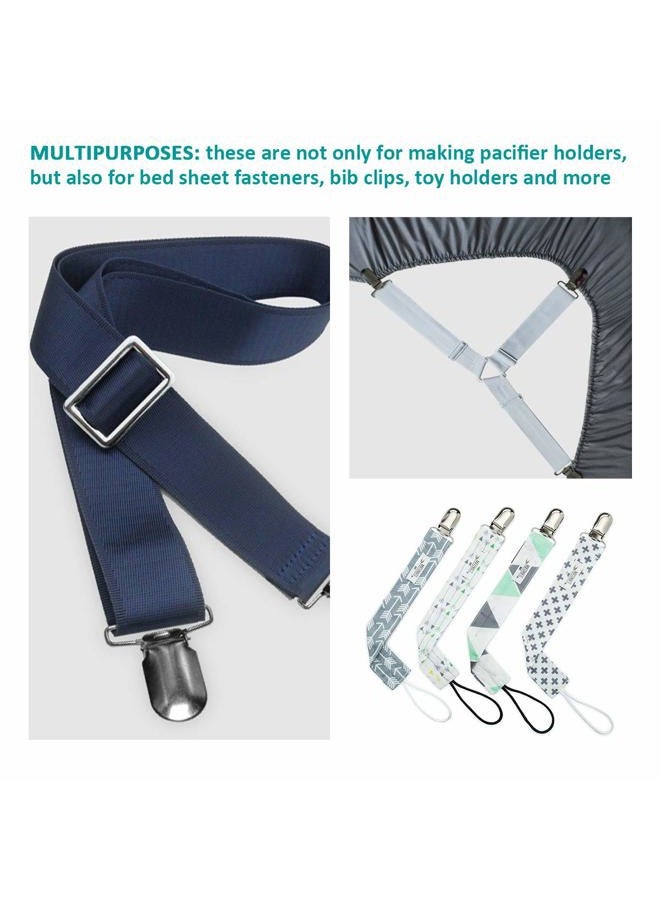 RayTour 20 Pieces 1.25 inch / 32mm Suspender Clips Heavy Duty Metal Pacifier Clips for Making Pacifier Holders Bed Sheet Fasteners Straps Bib Clips Toy Holder Silver Color - Image 3