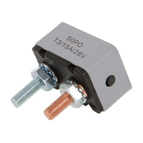 GLOSO E536 Stud Type Circuit Breakers, No Bracket, Manual Reset (T3) - 1 Pack (15A) - Image 1