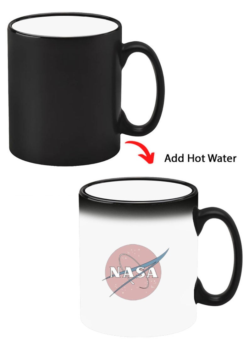 Theodor Color Changing Heat Sensitive Ceramic Mug, Image Revealed When HOT Liquid is Added! Nasa Pink - Image 1