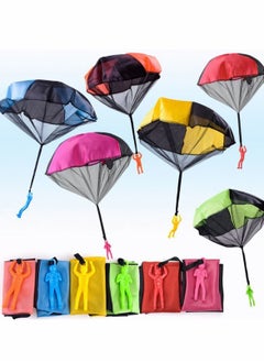 KASTWAVE Parachute Toy, 6 Pieces Children's Flying Toys with Tangle Free Throwing Hand Throw Army Man, Outdoor Play Gifts for Kids  - Image 1