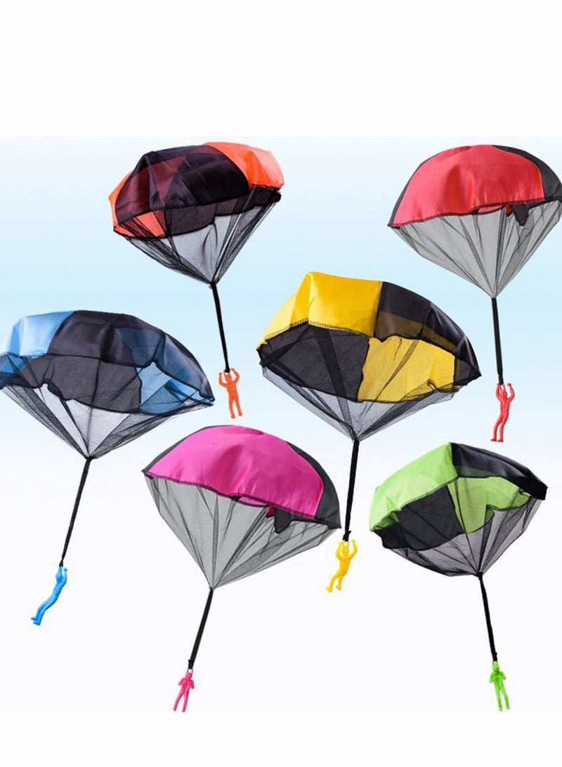 KASTWAVE Parachute Toy, 6 Pieces Children's Flying Toys with Tangle Free Throwing Hand Throw Army Man, Outdoor Play Gifts for Kids - Image 2