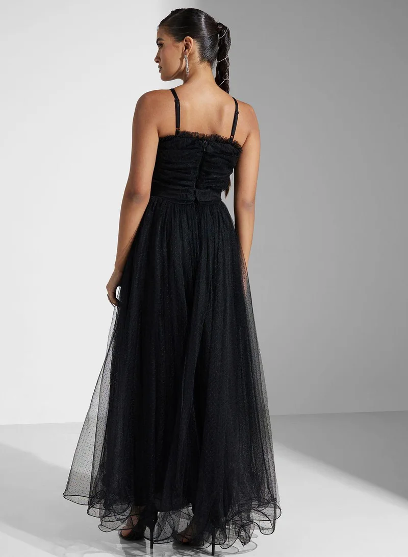 جولدن ابل Net Embellished  Dress