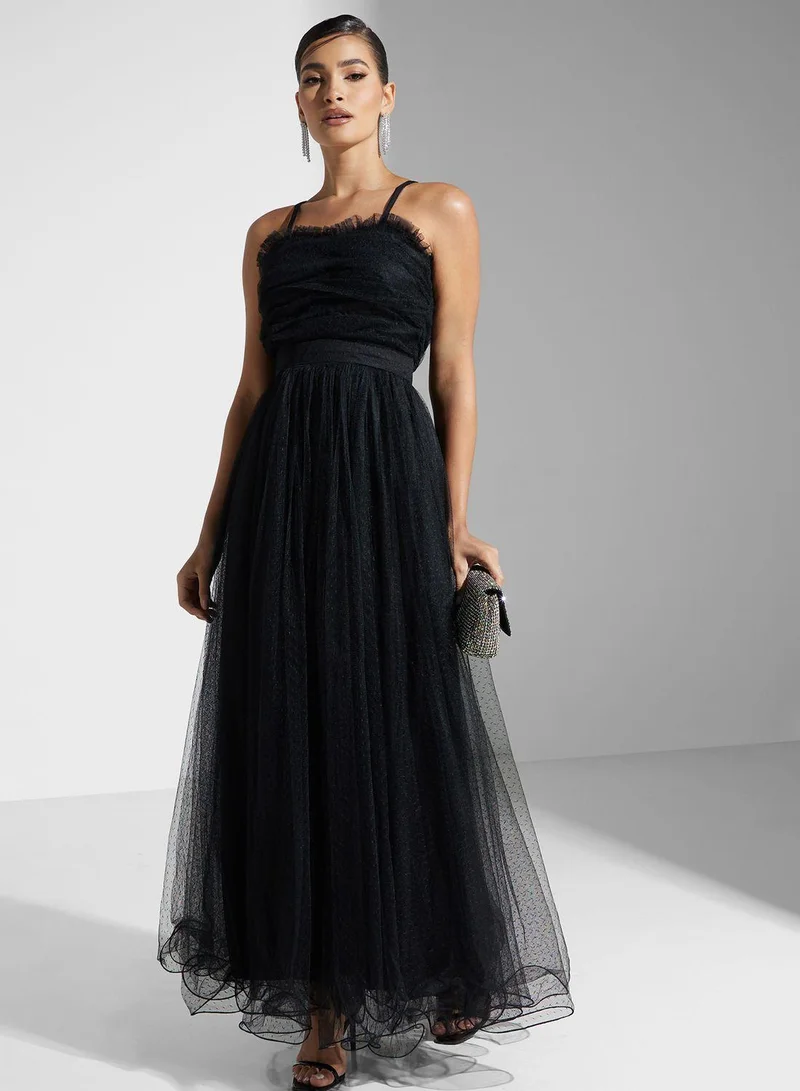 جولدن ابل Net Embellished  Dress
