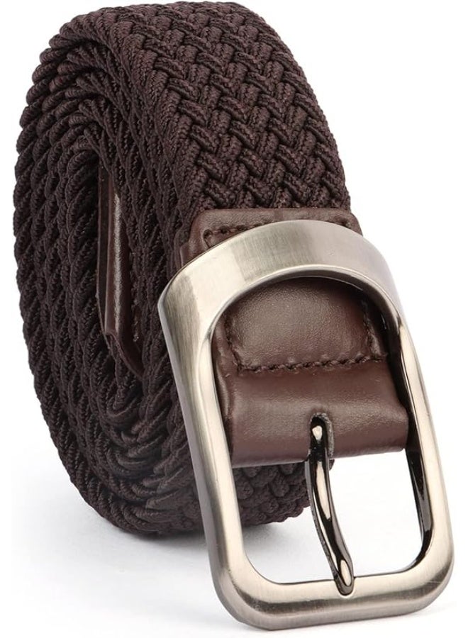 Belts for Men Elastic, Belts Stretch Elasticated Belts, Braided Woven Nylon Work Belts for Casual Jeans Golf Shirts Pants Shorts, Casual Belts