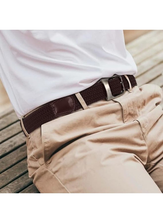 الأحزمة للرجال المرنة, الأحزمة تمتد الأحزمة المرنة, المنسوجة المنسوجة النايلون أحزمة العمل للجينز العادي قمصان الغولف بنطلون قصيرة, أحزمة العادية - Image 5