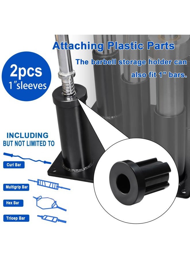 Eapele Barbell Storage Holder for Olympic Bars EZ-Bars Trap Bars (5 Bars) - Image 4