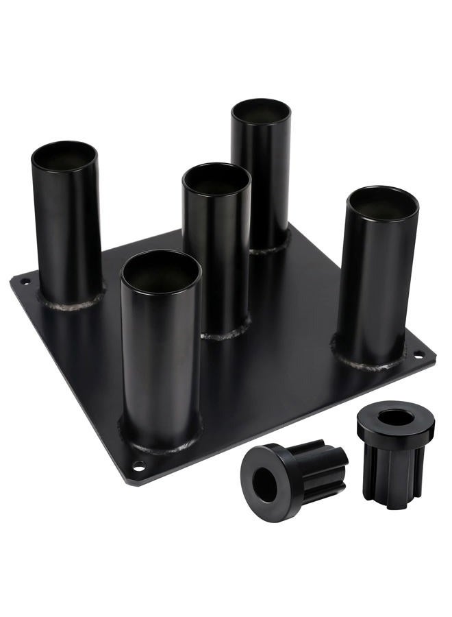 Eapele Barbell Storage Holder for Olympic Bars EZ-Bars Trap Bars (5 Bars) - Image 1