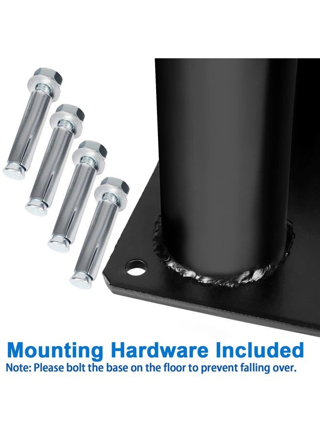 Eapele Barbell Storage Holder for Olympic Bars EZ-Bars Trap Bars (5 Bars) - Image 3