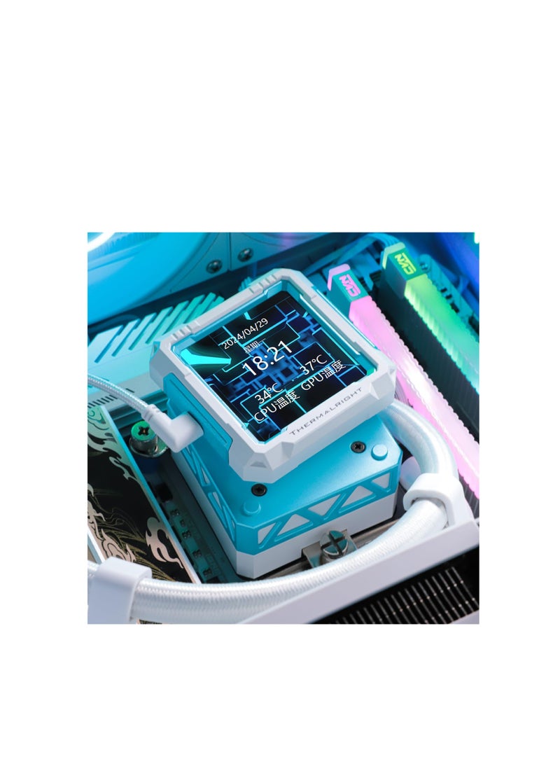 Thermalright FW360 PRO White ARGB AIO CPU Liquid Cooler for Desktop - 2000RPM PWM Fans, with 2.73" LCD Display Screen, for AM4/AM5 & Intel LGA1150/1151/1200/2011/1700/1851 - Image 4
