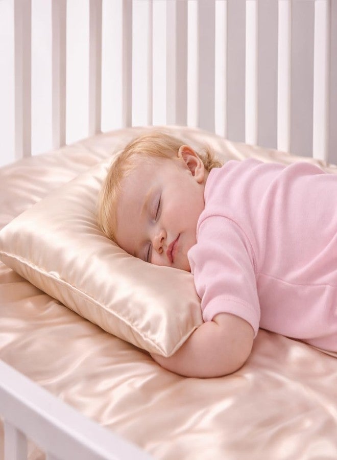 ROSEWARD Organic Mulberry Silk Baby Pillowcase with Zipper, 10"x13" Toddler Pillow Cover – Hypoallergenic, Soft for Kids Hair & Skin, for Boys & Girls, Great for Travel & Crib (Champagne) - Image 1