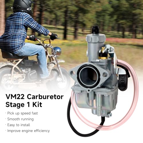 FVRITO VM22 26mm Carburetor Mini Bike Carb Kit for Predator 212 196cc 212cc Ghost 224cc 65HP Non Hemi Coleman CT200U CT200UEX BT200X KT196 Go Kart Baja Warrior GX160 GX200 Upgrade Stage 1 Kit Purple - Image 3
