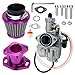 FVRITO VM22 26mm Carburetor Mini Bike Carb Kit for Predator 212 196cc 212cc Ghost 224cc 65HP Non Hemi Coleman CT200U CT200UEX BT200X KT196 Go Kart Baja Warrior GX160 GX200 Upgrade Stage 1 Kit Purple - Image 2