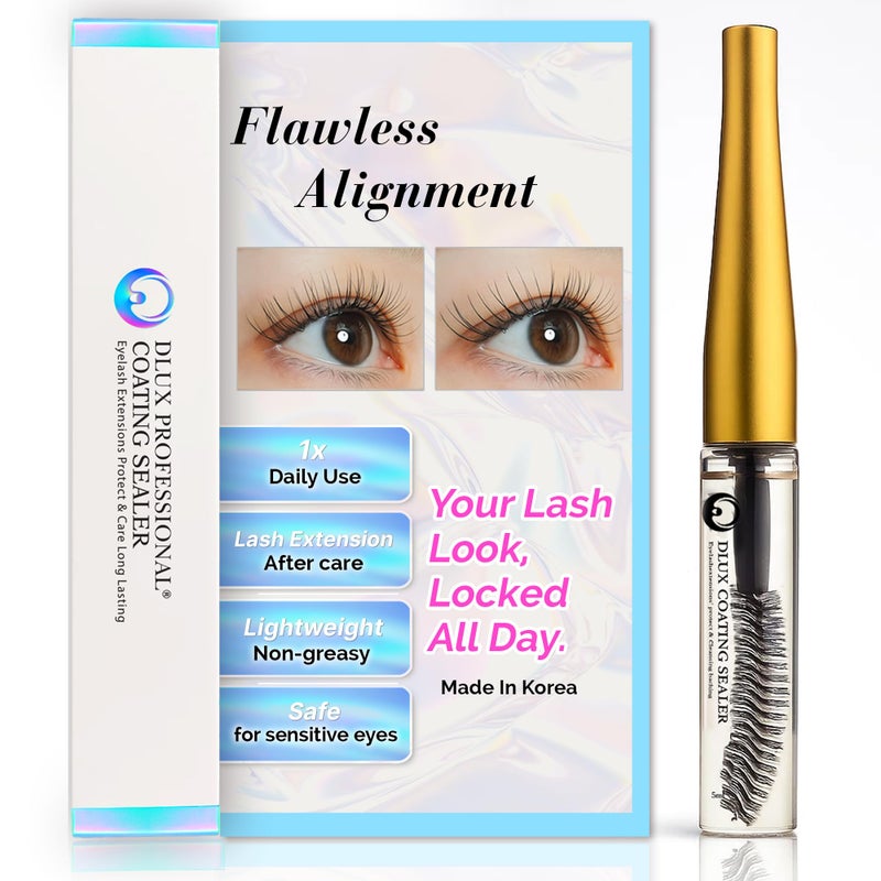 Dlux Professional Lash Sealant for Eyelash Extensions - Lash Sealer For Cluster Lashes DIY Lash Extension Coating Long Lasting 2 Weeks Lash Seal, Lash Tech Gifts for Women - Image 1