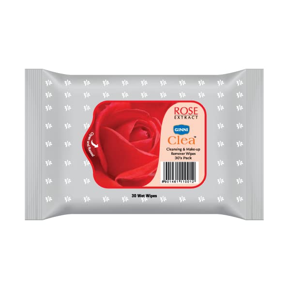 Ginni Clea Cleansing and Make-up Remover Wet Wipes (Rose,Orange,Lemon)(pack of 3)(30 wipes per pack) with Coin Tissues (50 pcs) Candy Pack - Image 3