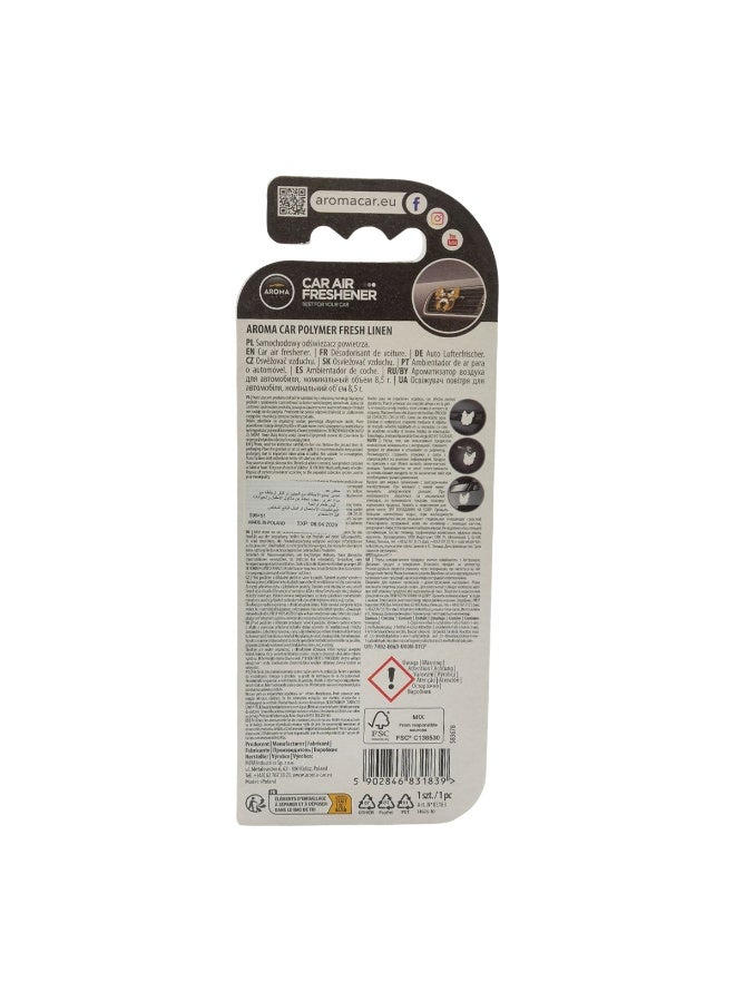AROMA CAR Polymer Air Freshener -  Sleek, Spill-Proof, Long-Lasting Natural Fragrance for Enhanced Mood, Focus, and Air Quality (Fresh Linen Scent) - Image 3